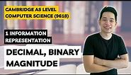 Decimal, Binary Magnitude | 9618 | AS Level Computer Science
