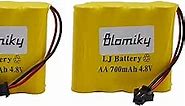 Blomiky 2pcs 4.8V 700mAH Ni-Cd AA Battery Pack Suitable for SY-E511 RC Excavator C181 C182 C185 4WD Off Road Rock Crawler RC Vehicle / 4.8V 700mAh Yellow 2