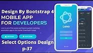 Design Mobile App Template With Bootstrap 4 How to Design Select Options Part 37