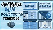 Aesthetic Baby Blue Themed Powepoint Template | (PPT#7) | Animated Slides | WITH TUTORIAL