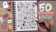 50 Cute FALL Doodles You Need to Know | Easy Beginner Doodles