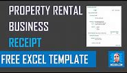 Property Rental Business - Receipt - Excel Template