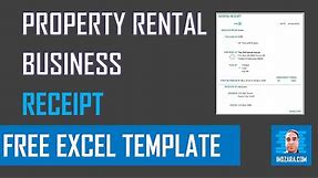 Property Rental Business - Receipt - Excel Template