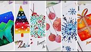 Simple Christmas Card Ideas for Beginners! 🎄