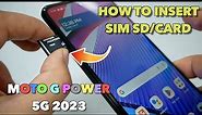 Moto G power 5G 2023 How to insert SIM/SD Cards