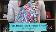 Disney Vera Bradley Iconic Sling Backpack Review | Mickey's Colorful Garden - TheDisneySisters