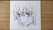 HOW TO DRAW sad anime girl | anime drawing tutorial step by step