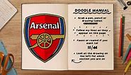 How To Draw: ARSENAL FC BADGE (step by step tutorial)