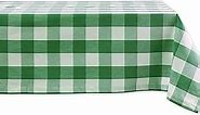 DII Buffalo Check Collection, Classic Farmhouse Tablecloth, Tablecloth, 60x120, Green & White