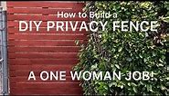 DIY PRIVACY FENCE/SCREEN