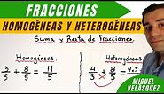 Suma y resta de fracciones homogéneas y heterogéneas - Graficar fracciones - Operaciones fracciones