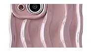 Caseative Water Ripple Pattern Curly Wave Frame Soft Compatible with iPhone Case (Pink,iPhone 12 Pro Max)