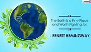 Earth Day 2021 Quotes and HD Images: ‘Save Earth’ Slogans, Inspirational Sayings and WhatsApp Sticker Photos to Send on International Mother Earth Day | 🙏🏻 LatestLY