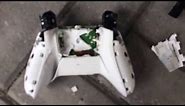 Destroying An Xbox One S White Controller With A Hammer For Destruction Therapy