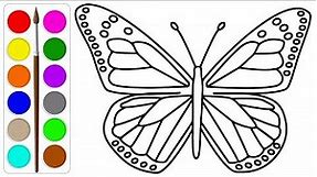 How to draw butterfly coloring pages for kids
