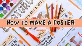 HOW TO MAKE A POSTER FOR SCHOOL PROJECT 💥 ⚡ CREATIVE POSTER PRESENTATION IDEAS