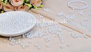 1000 Pack White 6mm Plastic Pearl Beads