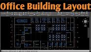 Office Building Layout I Office Building Plan in AutoCAD I Office Drawing I Building Plan I AutoCAD