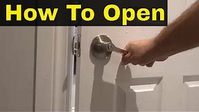 How To Open A Locked Bathroom Or Bedroom Door-Easy And Fast Method