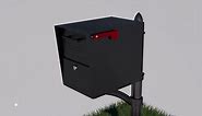 Architectural Mailboxes Oasis Classic Black, Extra Large, Steel, Locking, Post Mount Parcel Mailbox with High Security Reinforced Lock 6200B-10