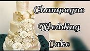 Wedding Cake floral Champagne, Champagne Wedding Cake