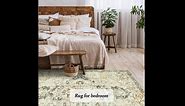 Lahome Bohemian Large Living Room Rug 5x7, Soft Room Rugs for Bedroom, Neutral Washable Non Slip Rubber Backing Printed Indoor Throw Area Rug for Home Office Nursery Carpet, Grey/Yellow