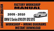 BMW 3 Series E90 E91 E92 E93 Service Repair Manual PDF