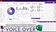 How to build Dynamic & Interactive Dashboard in EXCEL without VBA | Full Tutorial + Voice-over