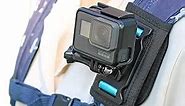 SKEZN Backpack Shoulder Strap Mount Camera with Adjustable Shoulder Pad and 360 Degree Rotating Base Compatible with GoPro Hero 12 Black, Hero 11/9/8, DJI Action 4/3 and More (4.3 * 2.8 * 2.2 in)