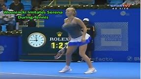 Caroline Wozniacki Imitates Serena Williams During Tennis Match | Very Funny Tennis Sports Blooper