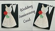 DIY Wedding Anniversary Card/Wedding Congratulation Card/Handmade Greeting Card for Anniversary