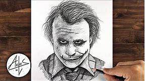 How to Draw JOKER | Sketch Tutorial (step by step)