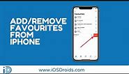 How to Add/Remove Favorites from iPhone?