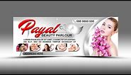 How to make beauty parlour banner design in Photoshop