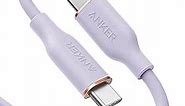 Anker USB-C to USB-C Cable, Cable 100W 6ft, USB 2.0 Type C Charging Cable Fast Charge for iPhone 15/15Pro/15Plus/15ProMax, MacBook Pro 2020, iPad Pro 2020, iPad Air 4, Galaxy S23(Lilac Purple)
