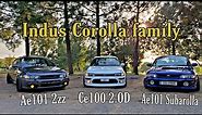 Ae100, Ce100 & Ae101 indus corolla 3 different variants full detailed review