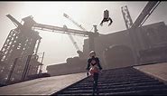NieR: Automata 2B Walking and Stair Climbing PS5 Backwards Compatibility Gameplay Performance Test