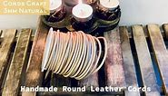 Cords Craft® 3mm Round Leather Cord for Jewelry Making Bracelets, Beading Work, and DIY Craft, Natural Leather String Cord, Roll of 20 Meters
