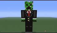 Minecraft Pixel Art: Creeper Suit Tutorial - Skin Pack 4