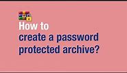 How to create a password protected archive - WinRAR Video