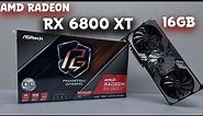 ASRock AMD Radeon RX 6800 XT Phantom Gaming D 16G OC unbox install and Game play