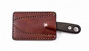 Brown Pocket Leather Sheath made for Esee Izula 2, fixed knife pouch, pocket knife leather case, custom leather sheath, fixed knife edc