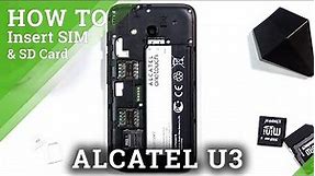How to Install SIM & SD Cards in ALCATEL U3 – Network Connection & External Storage