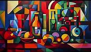 TV Wall Art Slideshow | Exploring Cubism: A Colorful Display of Abstract Imagery (No Sound)