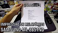 AUTOTESTE | CONTADOR DE PÁGINAS | CONFIGURAÇÕES DE REDE - Samsung ML-2851ND Séries
