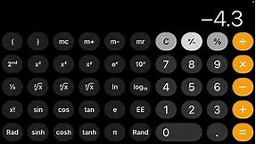 Log and EE Buttons on iPhone Calculator