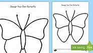 Design Your Own Butterfly Colouring Sheet
