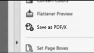 How to save a PDF as PDF-X Format