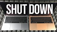 How to shut down your MacBook Air 8th gen with Touch ID & Force Shut Down