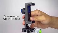 rubesee Phone Tripod Mount, Metal Cell Phone Tripod Mount with 3 Cold Shoes, 360° Smartphone Tripod Adapter with Arca Port, Universal Tripod Phone Mount for iPhone & Android